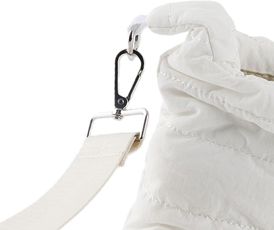 Flessendraagtas met Riem - Flessenzak Houder - Wandelen en Reizen - Ruim Ontwerp - 32oz tot 40oz - Wit — afbeelding 3