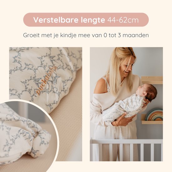 Puckababy Piep Inbakerslaapzakje baby (0-3m) - Swallows - Katoen TOG 0.5 van Puckababy — afbeelding 4