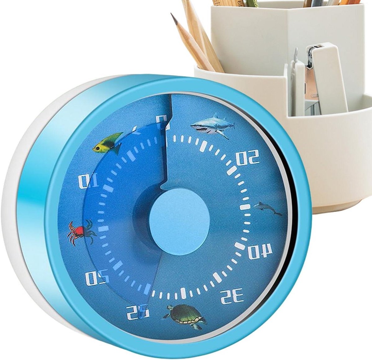 Visuele Timer - Mechanische Kookwekker - Tijdmanagement - Opwindmechanisme - 60 Minuten - Blauw