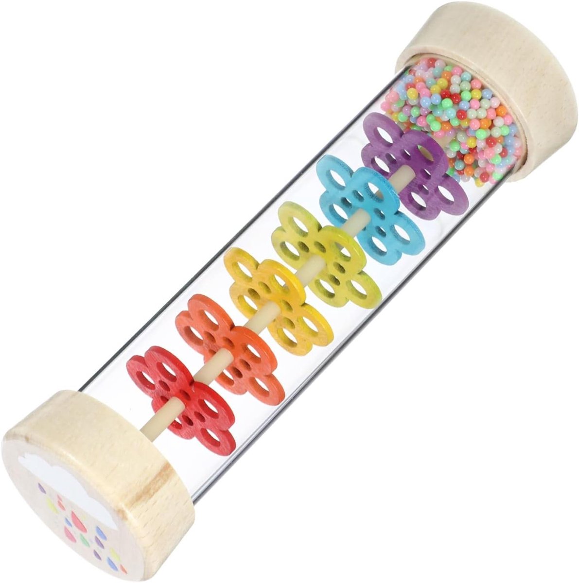 Regen Geluid Speelgoed - Muziek Stok - Sensorische Ontwikkeling - Houten Constructie - 19 cm - Multikleur