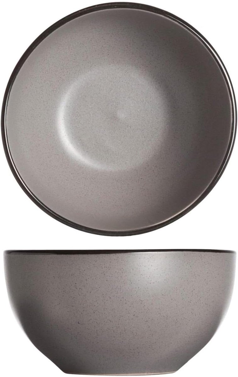 Servieskommen Set - Soepkommen - Maaltijden Serveren - Vaatwasserbestendig - 6 stuks ø 14 cm - Speckle Grijs