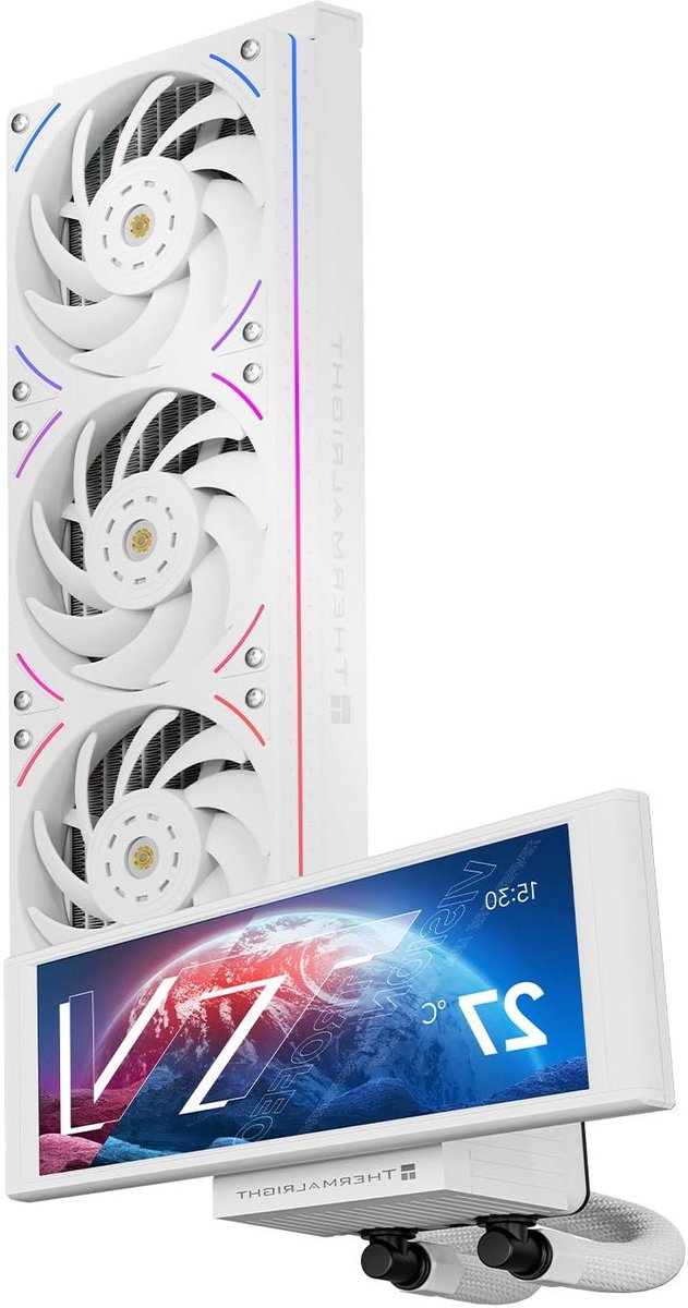 CPU Vloeistofkoeler - Waterkoeler - PC Componenten Koelen - Geïntegreerd LCD Scherm - 360mm Radiator - Wit