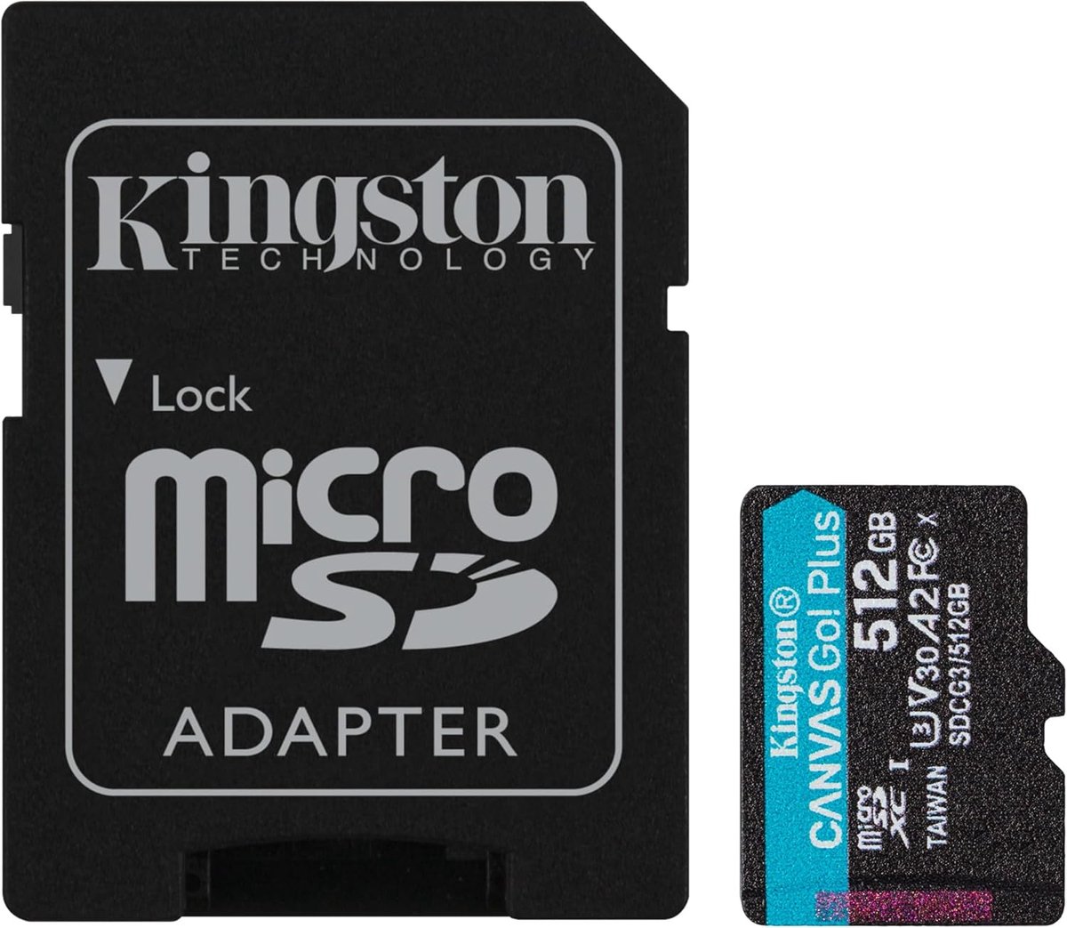 Micro SD Kaart 512GB - A1, 500/100 Mb/s - Zwart thumbnail 4