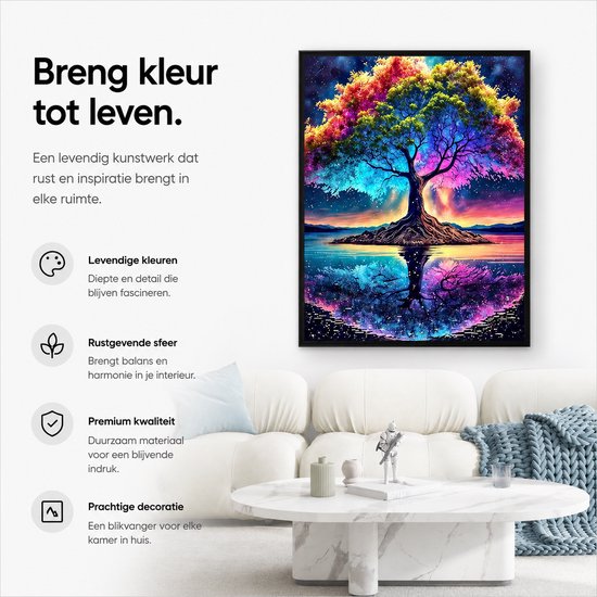 BOTC Peinture de diamants Adultes – Peinture de diamants Enfants – Forfait complet de Peinture de diamants – Arbre – 30 x 40 cm