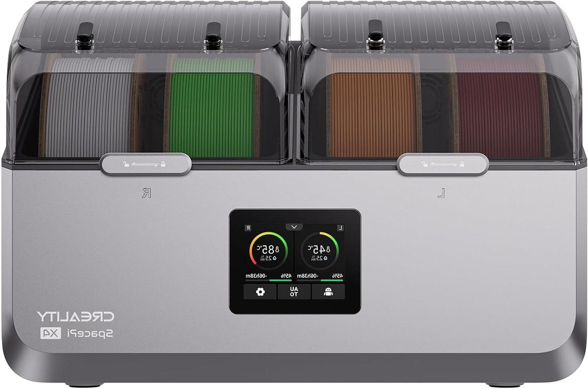 Filament Droger - 3D Printer Accessoire - Printen Verbeteren - Dubbele Verwarmingskamers - 4 Rollen - Zwart
