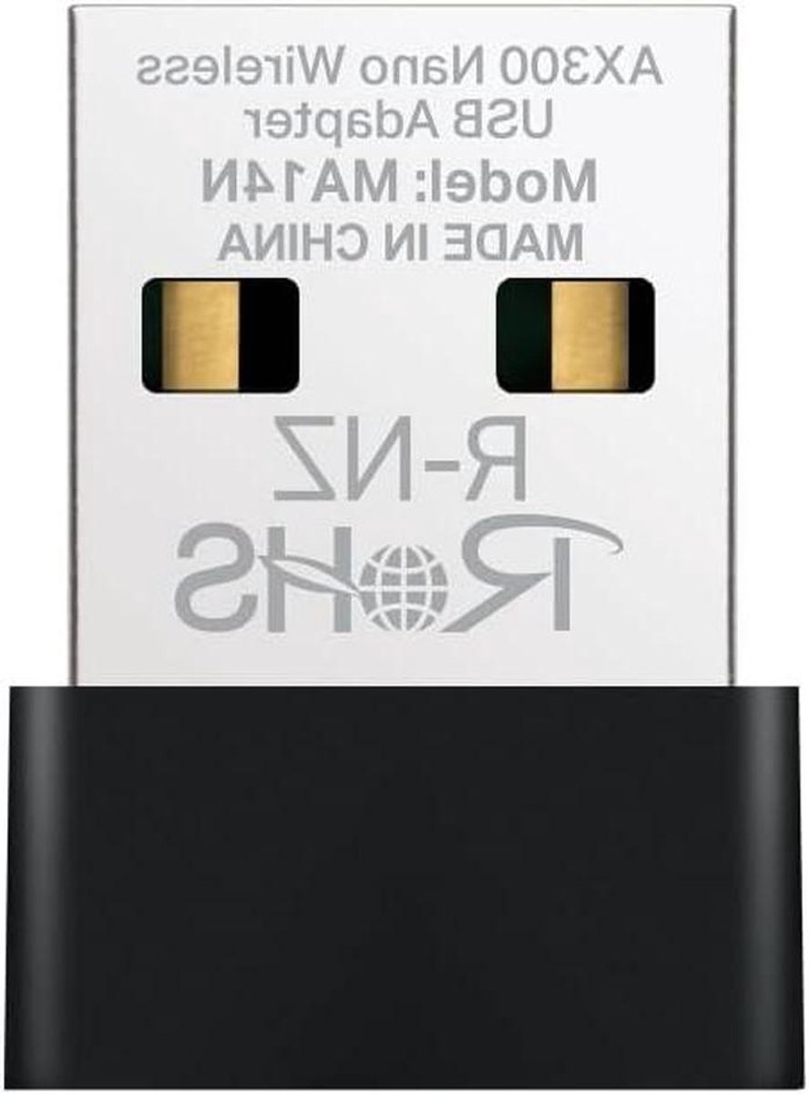 Wifi Adapter - Draadloze Netwerkkaart - Internet Verbinding - Wifi 6 Technologie - Nano Formaat - Zwart