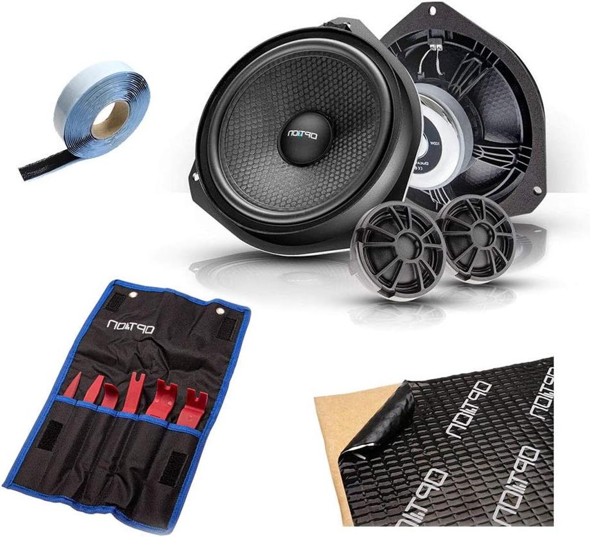 Auto luidsprekers - Muziek systeem - Verbeterd geluid - 100% Plug & Play - 165 mm - Zwart