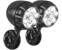 Bewegingssensor Licht - Buitenlamp Batterij - Veiligheid Verlichting - IP65 Waterdicht - 600 Lumen - Zwart