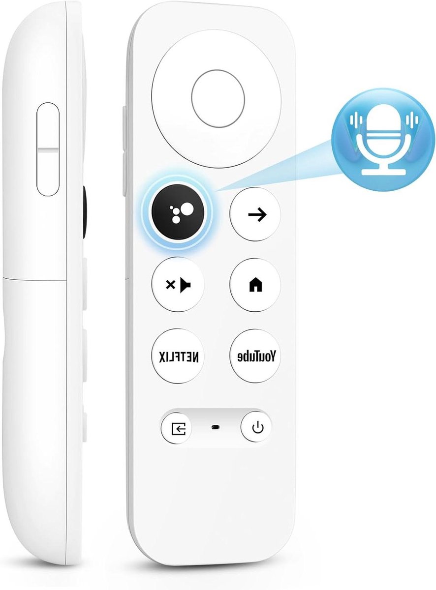 Afstandsbediening - Streaming Controle - TV Bediening - Met Spraakfunctie - 12 cm - Wit