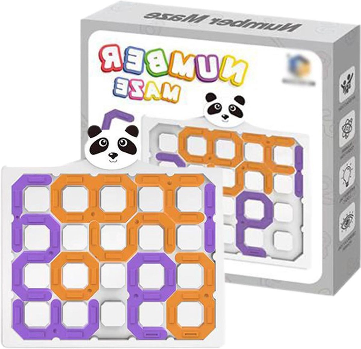 Cijferpuzzel Spel - Logica Puzzel - Cognitieve Ontwikkeling - Progressieve Uitdaging - 14.3x14cm - Panda-stijl