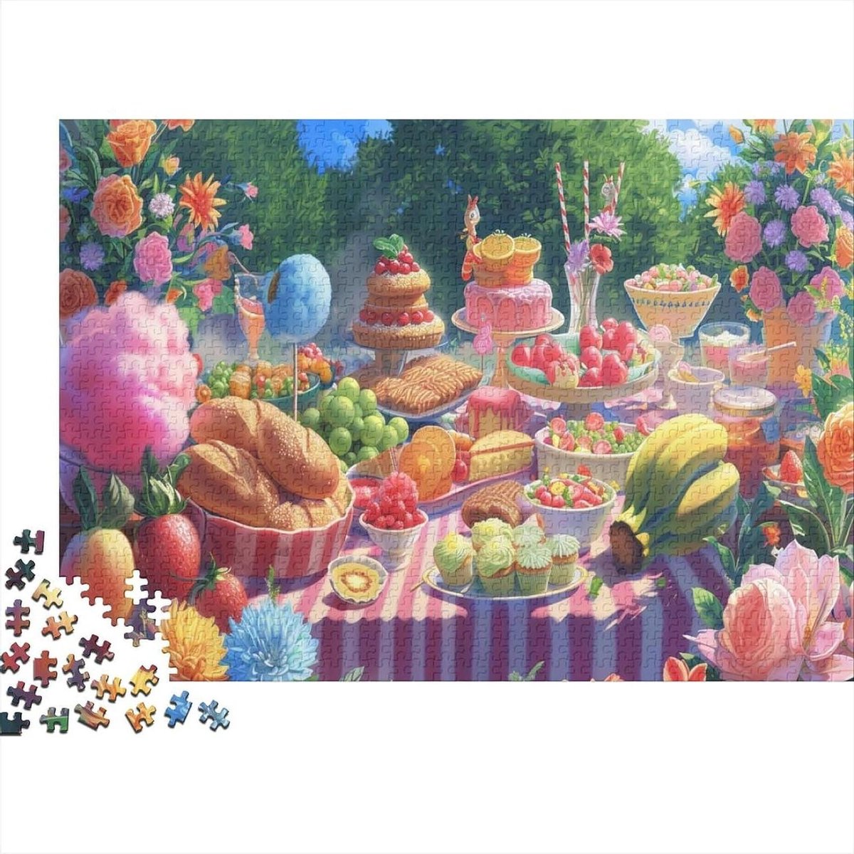 Puzzel 1000 stukjes - Legpuzzel volwassenen - Ontspanning thuis - Inclusief poster - 75 x 50 cm - Kleurrijk design