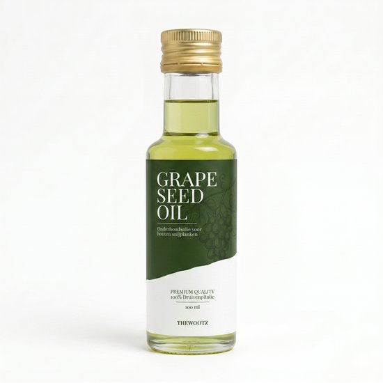 Huile d'entretien TheWootz 100 ml – 100 % Huile de pépins de raisin – Huile pour planches à découper en bois, billots et planches apéritives