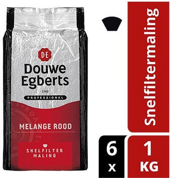 Douwe Egberts Melange Rood koffiebonen, 1kg.