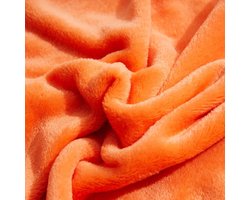 Allecto - Duories Flauwige Knuffeldeken - Super Zacht Warm Flanel Fleecedeken - Oranje 180X200cm - Sofadeken voor Bank en Bed - Perfect voor Volwa