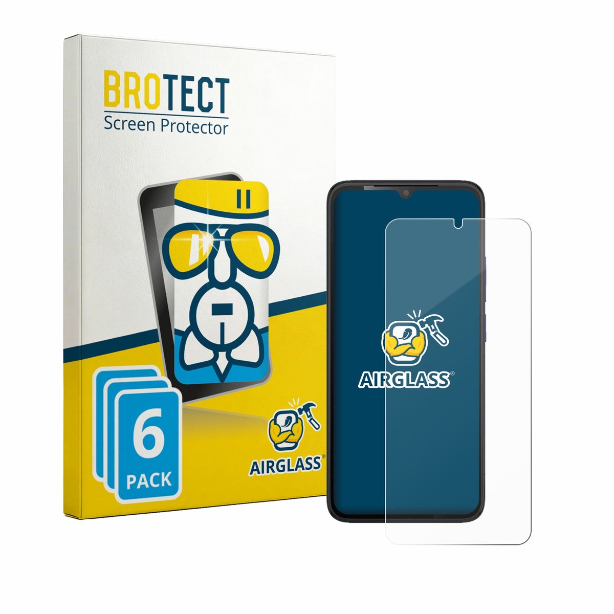 Screenprotector 6 Stuks voor TCL K70 SE Beschermglas transparant