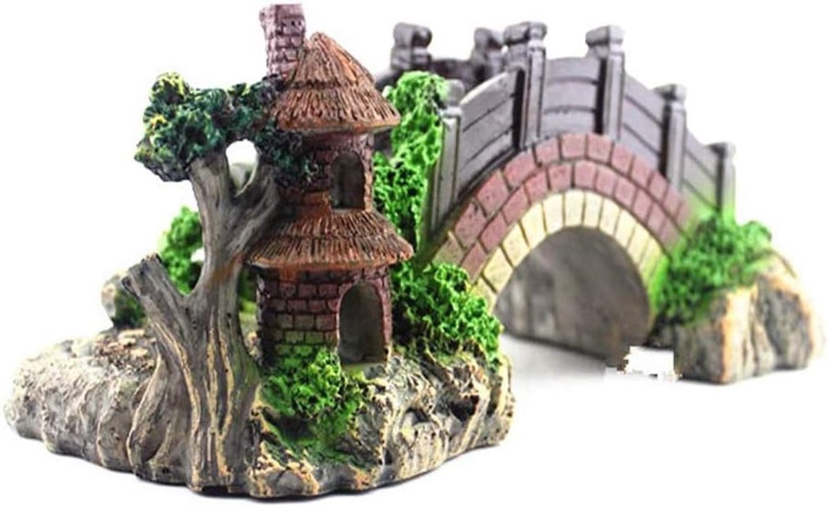 SnelShoppen - Decoratie voor aquarium, grot, hars aquarium decoratie, accessoires voor aquarium, aqua ornamenten ideaal voor kleine garnalen, vissen,
