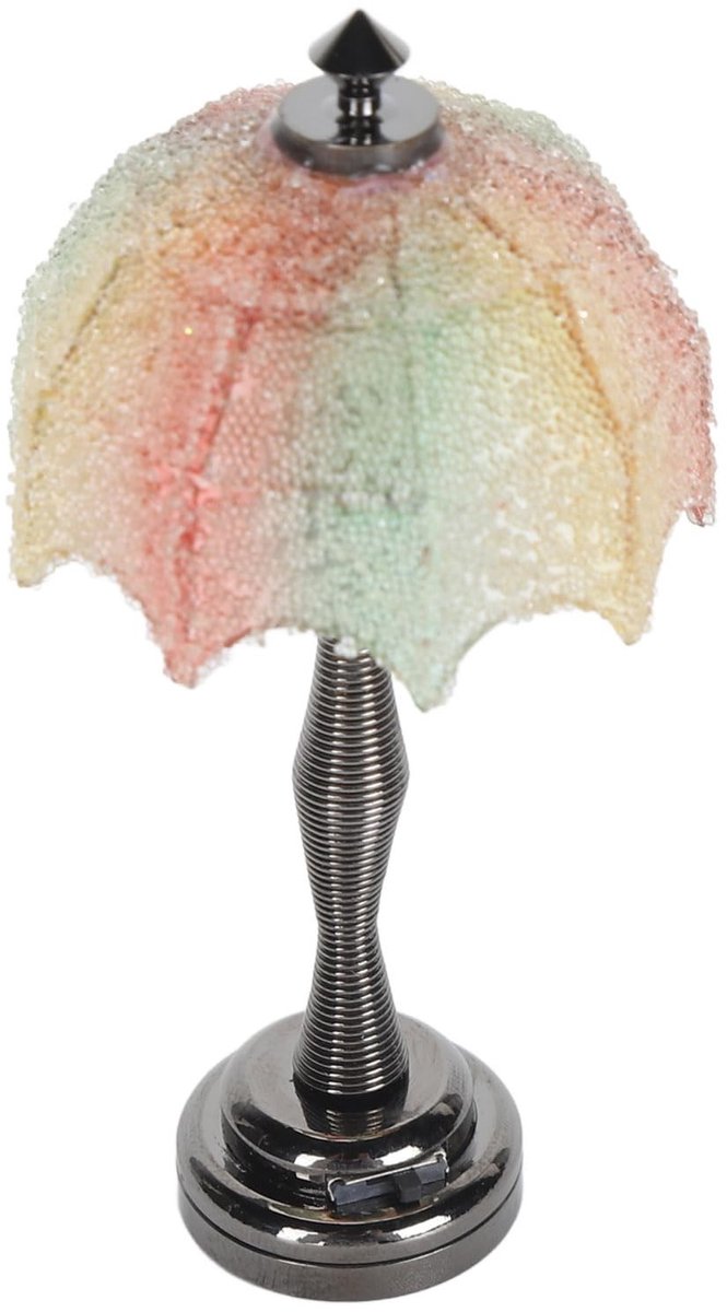 aladdien - Mini Dollhouse Vloerlamp - LED Verlichting - Kleurrijke Decoratie voor Poppenhuis - 1:12 Schaal - Creatieve Sfeer - Perfecte Accessoire -...
