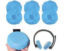 Golden crown - Wegwerp Hoofdtelefoonafdekkingen - Rekbare Hoezen - Kiemvast en Stofdicht - Blauw - Voor On-ear Hoofdtelefoons - 100 Stuks