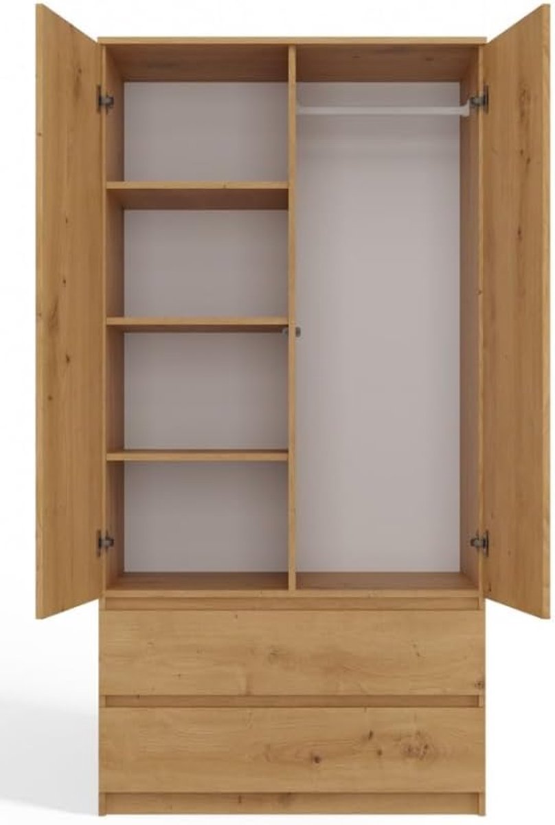 Kledingkast - Eiken - 180x90x50 cm - Arqam
