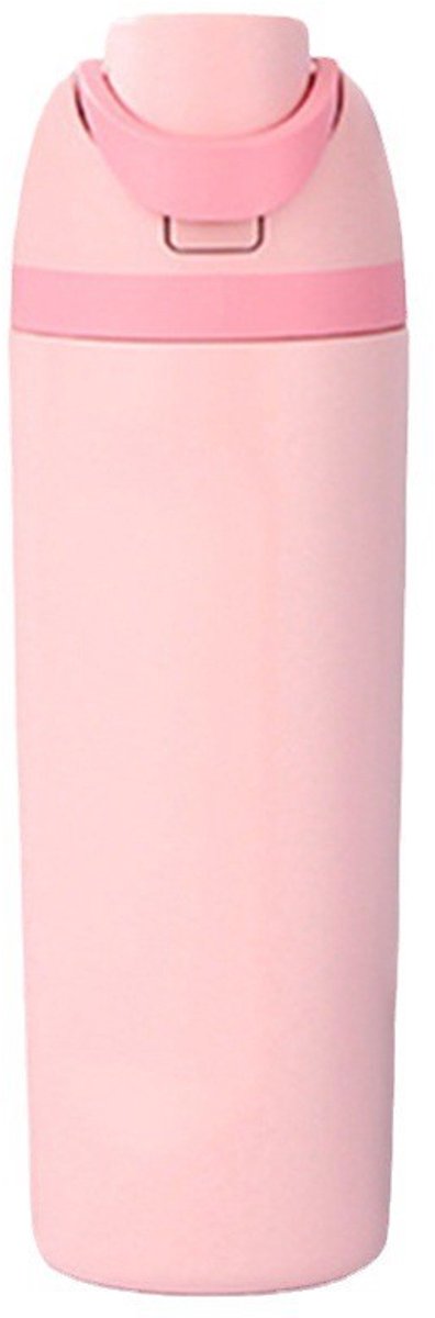 Geïsoleerde roestvrijstalen waterfles met rietje, 700 ml, herbruikbare sport- en reisfles voor school, kinderen en buitenactiviteiten - lekvrij en BPA-vrij (roze)