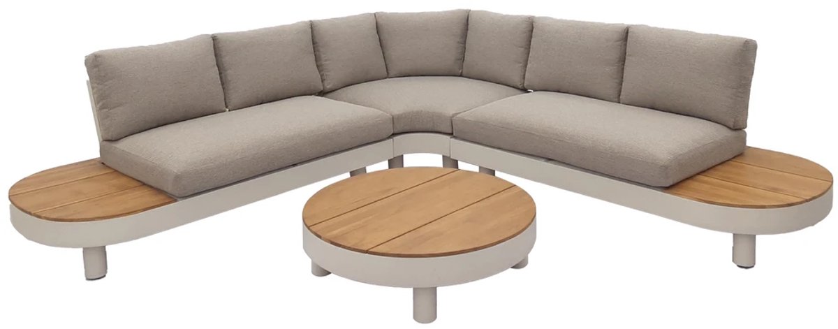 Happy Rhino - Loungeset Goreme - 161 x 161 x 63 cm - Beige - Tuinset