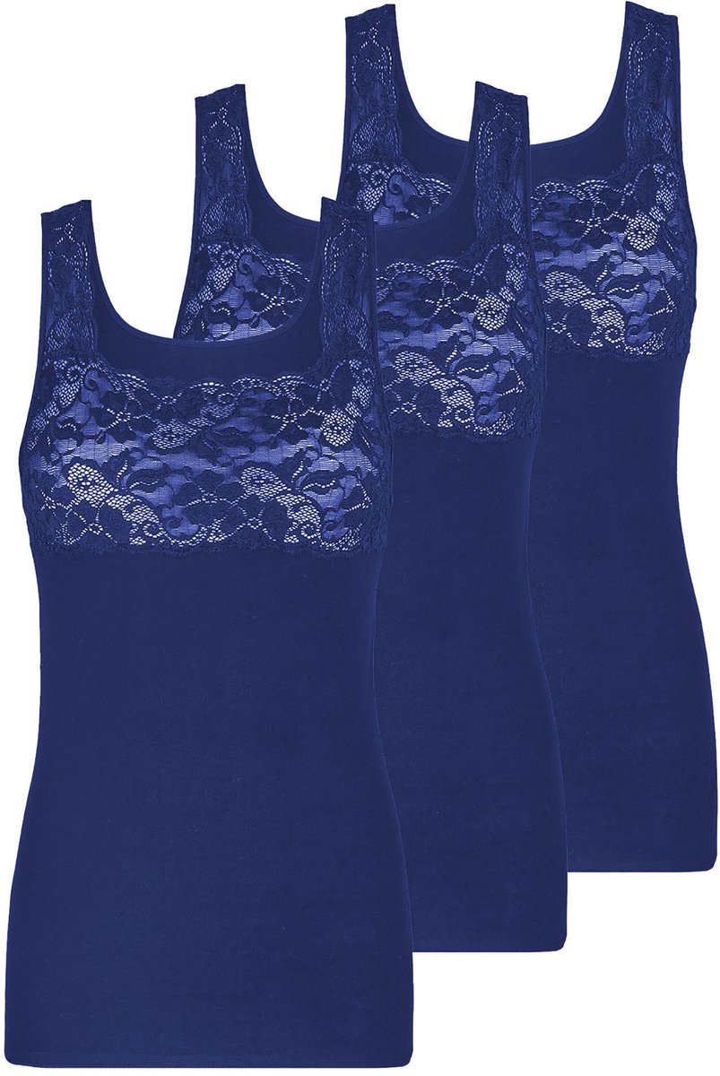 3-pack dames hemd zonder mouwen Fine Cotton