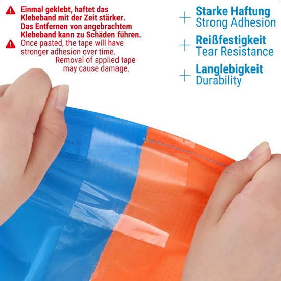 Reparatietape - 7 cm x 2 M - Waterdichte patch - Reparatiedoek - Tent Tape - Lekkage Tape - Waterdichte afdichtingstape - Zelfklevend - Voor luifel, zeil, boothoezen en tenten - TPU - Universeel - Transparant van Merkloos — afbeelding 2
