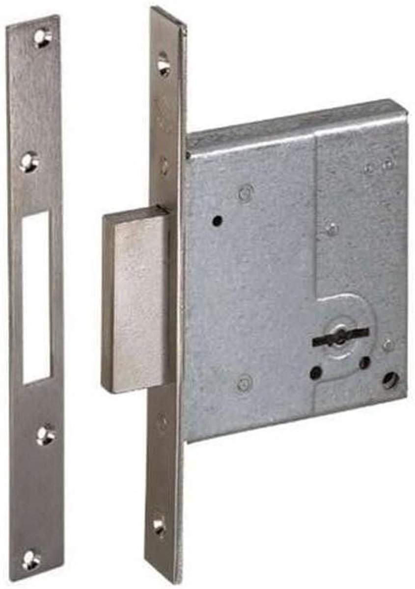 Dubbele Baard Slot - Insteekslot Deur - Deurbeveiliging Binnen - Roestvrij Staal - 240 mm Lengte - Zilverkleurig