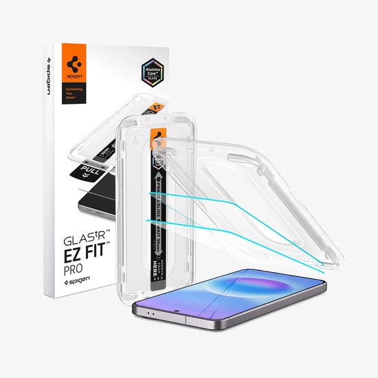 Spigen Tempered Glas Screenprotector Samsung Galaxy A57 2 Stuks EZ Fit Sensorbescherming Transparant