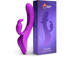 Sensual Desire® GLOW – Rabbit Vibrator – Vibrators voor Vrouwen – Sex Toys Femme – G Spot & Clitoris Stimulator – 21 standen – Sex Toys voor Vrouwen – Intense Dubbele Stimulatie – Stil & Waterdicht