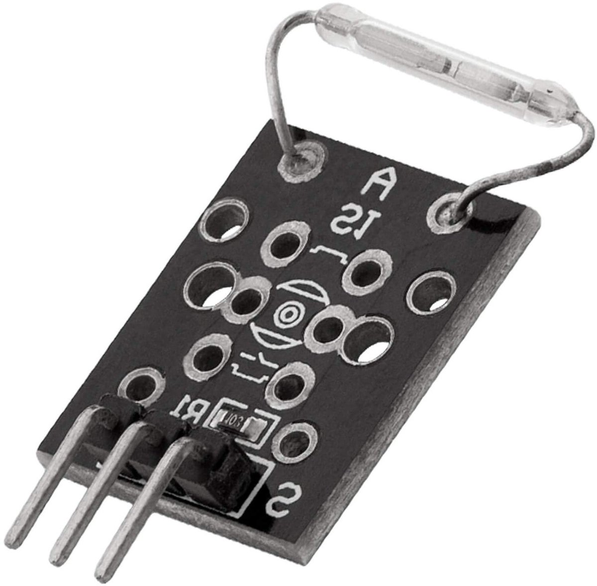 Magneetschakelaar Module - Rietcontact Sensor - Elektronische Projecten - PCB Montage - 1 Stuk - Zwart