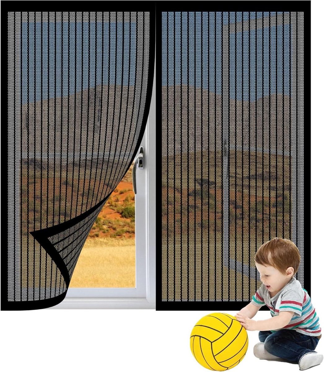 Vliegenhorren Voor Ramen - Insectenwering - Insecten Buiten - Magnetische Sluiting - 50 x