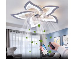 Equivera Plafonniere met Ventilator - Plafondventilator - Plafondventilator Afstandsbediening - Plafondventilator Slaapkamer - Plafond Ventilator met Verlichting - Plafondlamp - Plafonniere - Ideaal voor in uw slaapkamer!