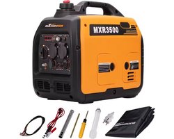 Superstille Inverter Stroomgenerator 3000W – Benzine 4-Takt – 230V, 12V & USB Stopcontacten – Parallel Koppelbaar – Noodstroomaggregaat voor Camping & Stroomuitval
