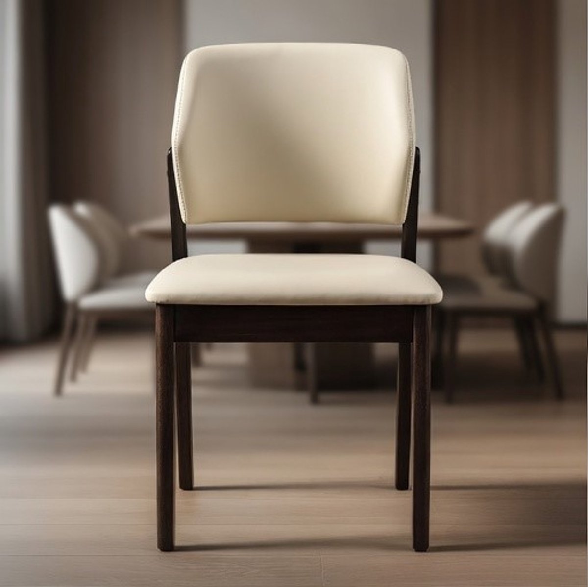 Ergonomische Moderne Eetkamerstoelen Set van 2 – Premium Microfiber Leer, Comfortabele High-Density Foam Zitting & Rugondersteuning – Ganeey