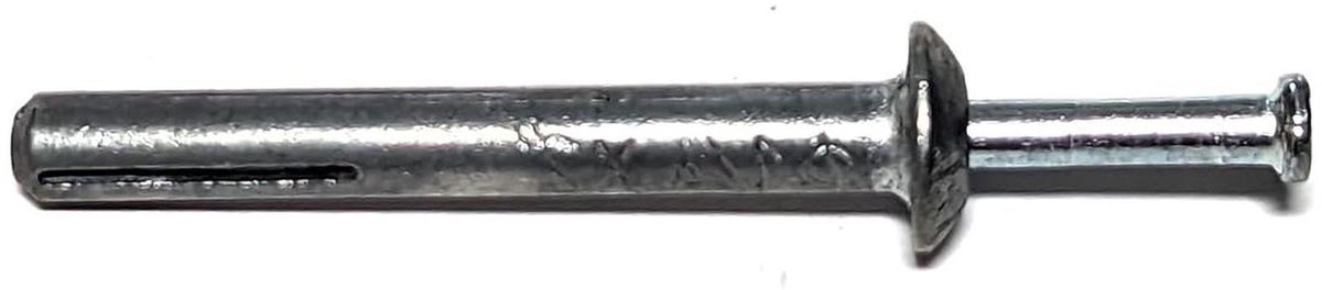 Hamer Drijfarmers - Nagelankers - Bevestigen in Steen - Permanente Bevestiging - 1/4" x 2" - Zilver