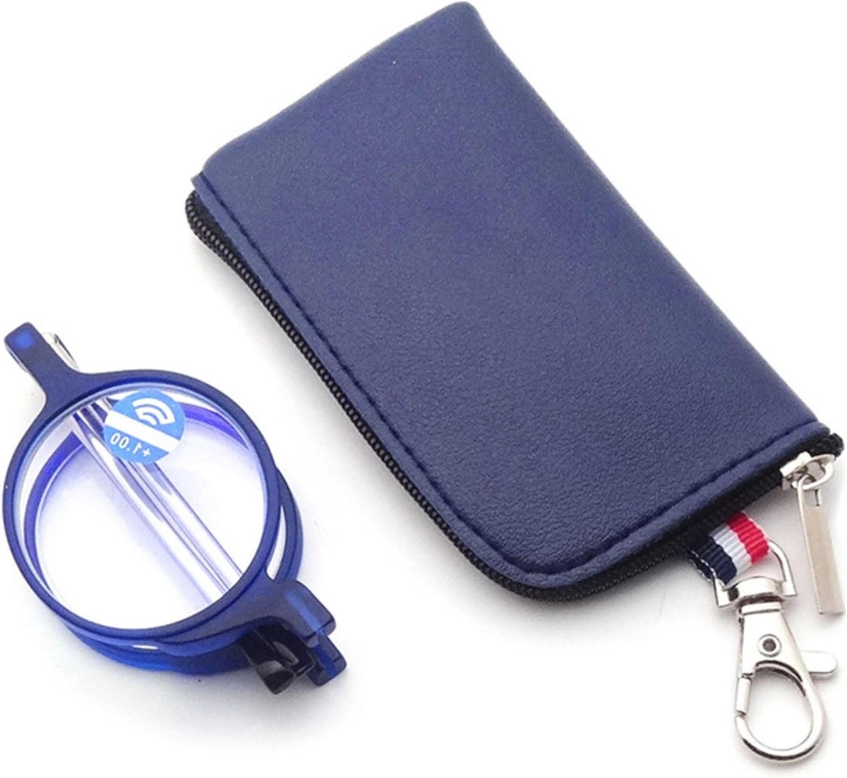 Mini Leesbril - Compacte Zichthulp - Dagelijks Lezen - Opvouwbaar Ontwerp - Lens 44mm - Blauw