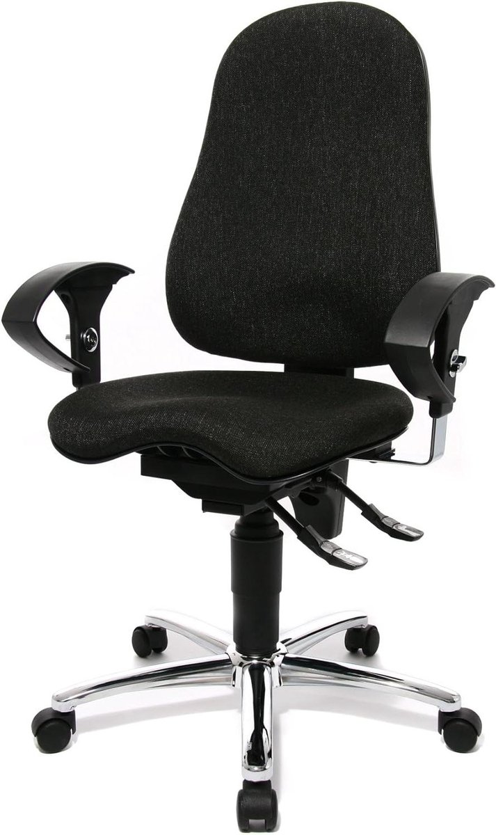Ergonomische bureaustoel - Fitness stoel - Comfortabel werken - Dynamische zitting - 42x48x44 cm - Antraciet