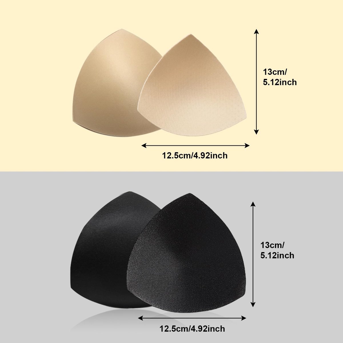 aladdien - Verwijderbare Bh Pads - Triangel Sport Cups - Comfortabele Inlegzolen - Geschikt voor Dames - Ideaal voor Bikini's - Perfect voor Lingeri...