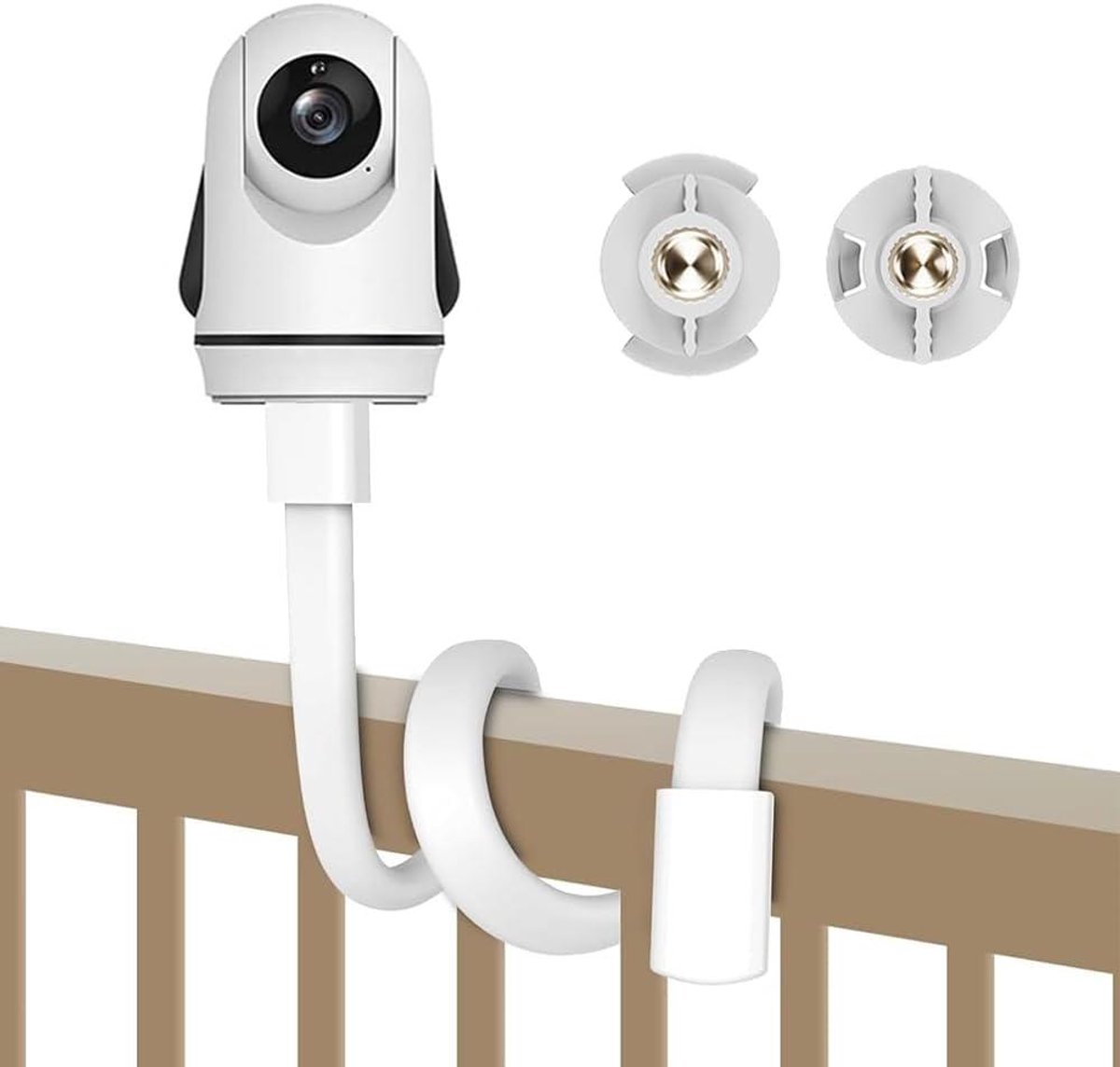 Babyfoon Houder - Flexibele Camera Stand - Babykamer Monitoren - Overal Te Plaatsen - 360 Graden Instelbaar - Zwart