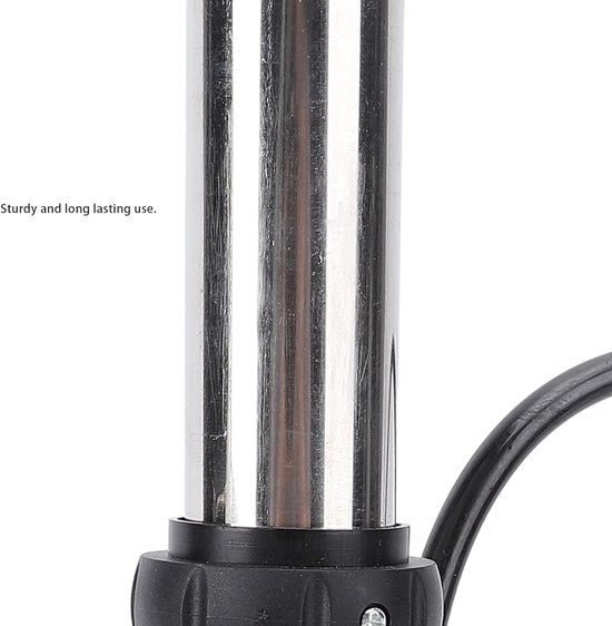 Fietspomp met Meter - Bandenpomp Voet - Banden Oppompen - Compact Reisformaat - 120 PSI - Zwart — afbeelding 4