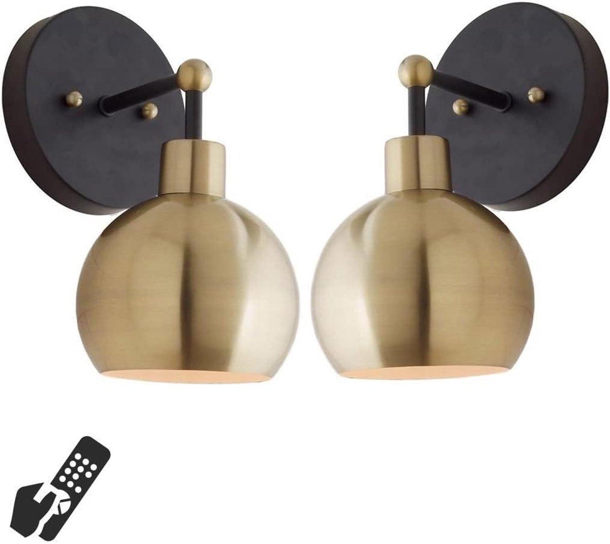 Draadloze Wandlampen Set - Batterij Verlichting - Sfeerverlichting Creëren - Afstandsbediening Inclusief - 2 Stuks - Zwart