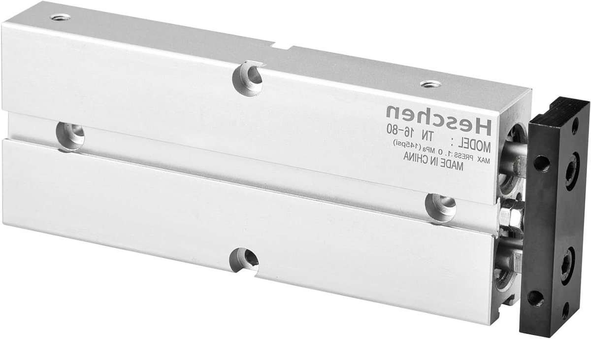 Pneumatische Cilinder - Luchtcilinder - Industriële Automatisering - Dubbelwerkend - 16mm Boring 80mm Slag - Zilver