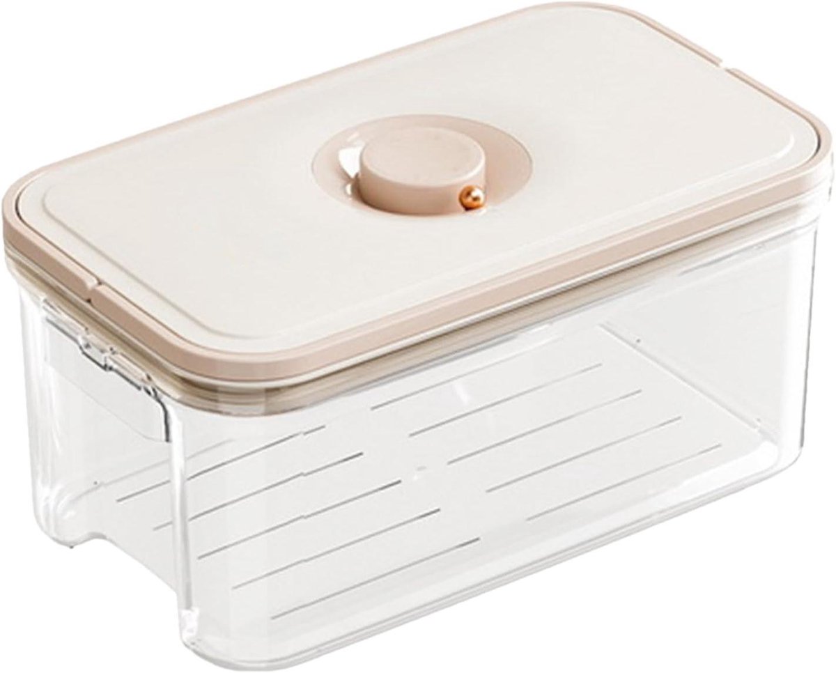 Vershoudcontainer - Voedsel organizer - Koelkast opslag - Vochtregulatie - 28.5 cm - Transparant