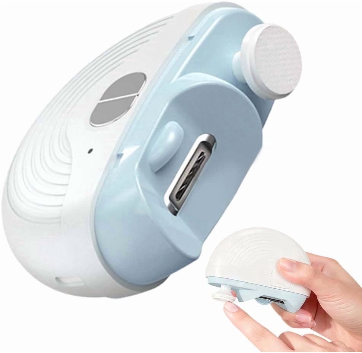 Elektrische nagelknipper, een 2-in-1 nageltrimmer Geschikt voor zowel teen- als teennagels, met opbergvak, oplaadbaar, voor voor volwassenen en ouderen.