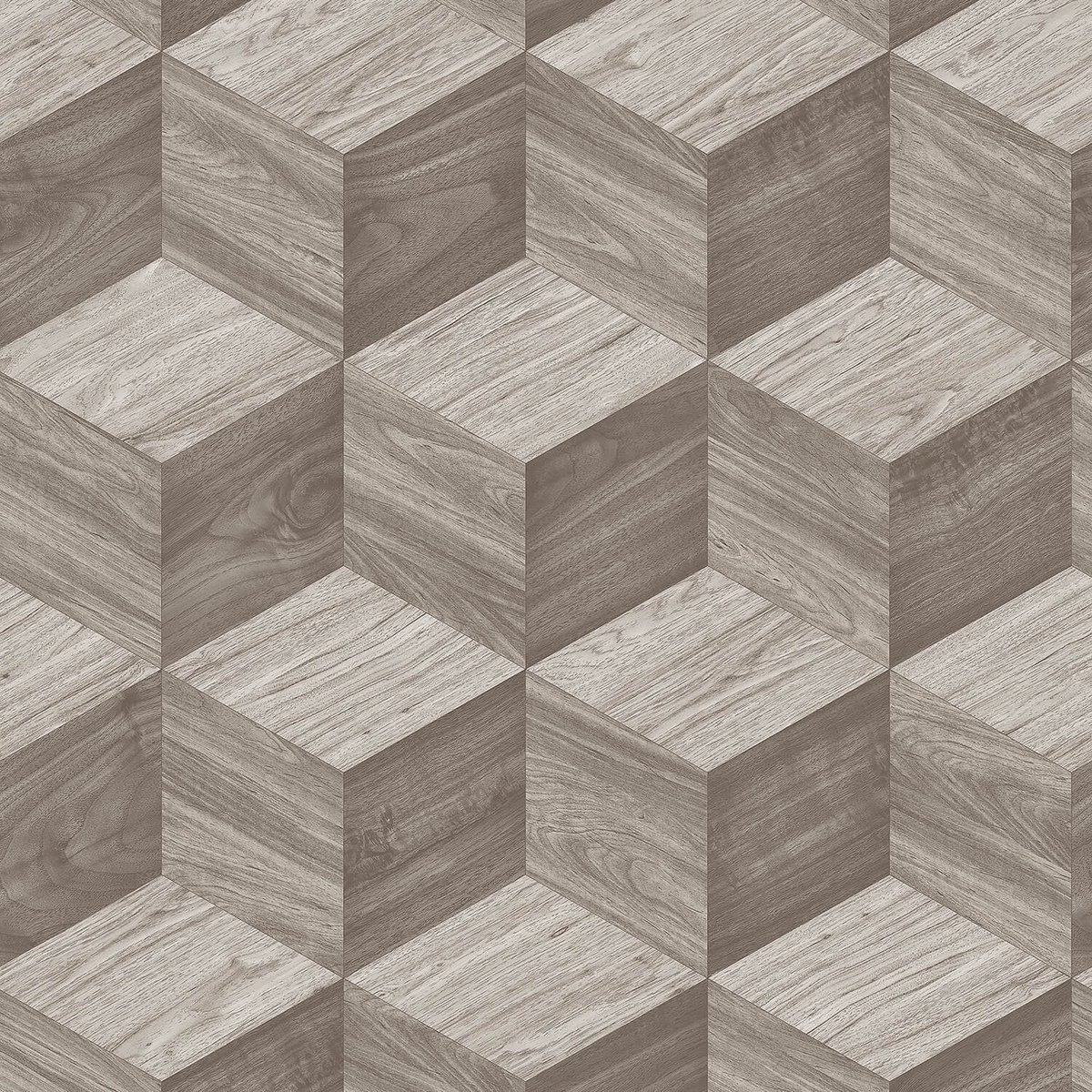 Hout behang Profhome RE521092-DI vliesbehang hardvinyl warmdruk in reliëf gestempeld 3D subtiel glanzend grijs platinagrijs 5,33 m2