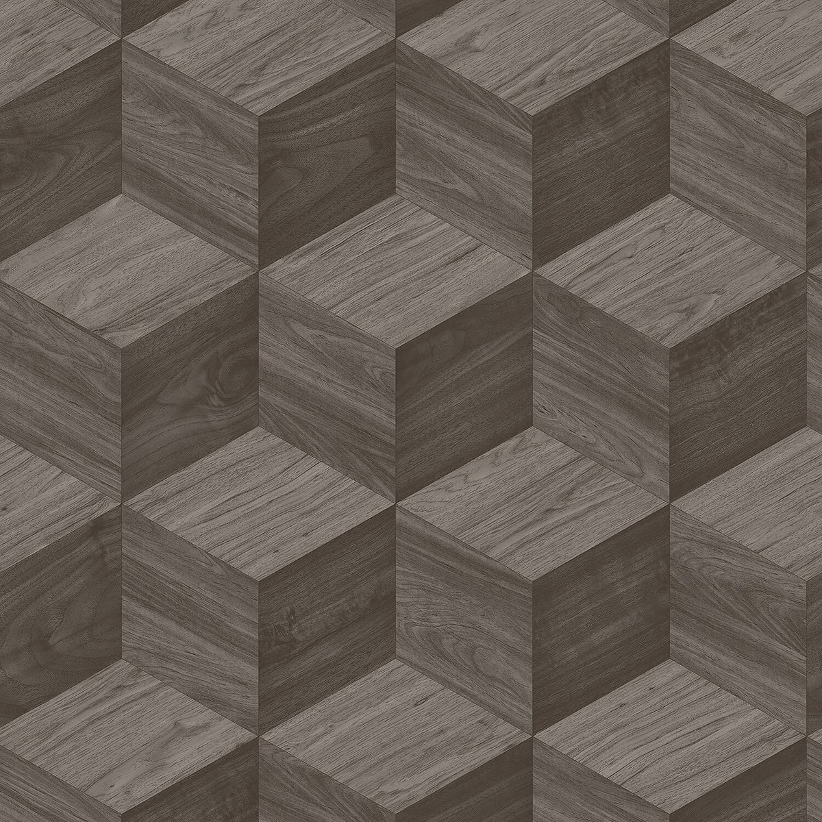 Hout behang Profhome RE521093-DI vliesbehang hardvinyl warmdruk in reliëf gestempeld 3D subtiel glanzend grijs kwartsgrijs donkergrijs 5,33 m2