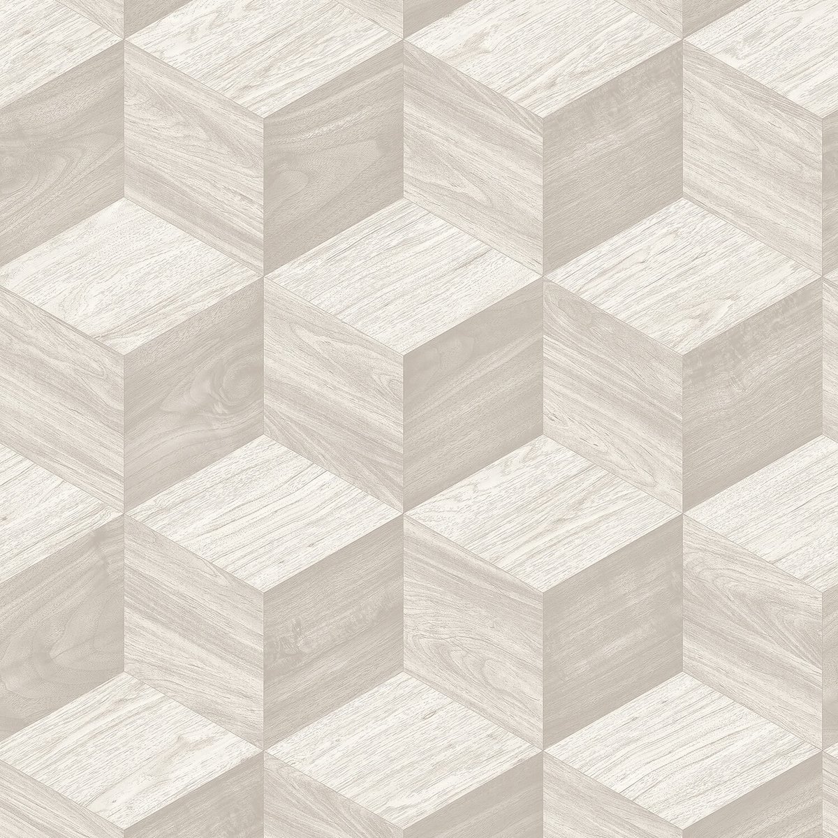 Hout behang Profhome RE521091-DI vliesbehang hardvinyl warmdruk in reliëf gestempeld 3D subtiel glanzend grijs lichtgrijs grijswit zijdegrijs 5,33 m2