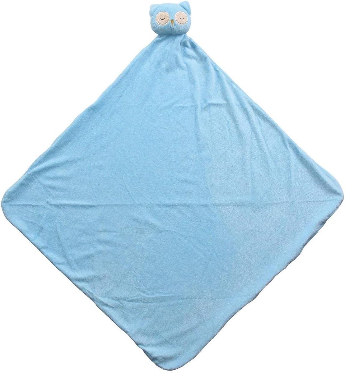 Baby Deken - Uil Dekentje - Zachte Knuffels - Microfiber Kasjmier - 74x74 cm - Blauw