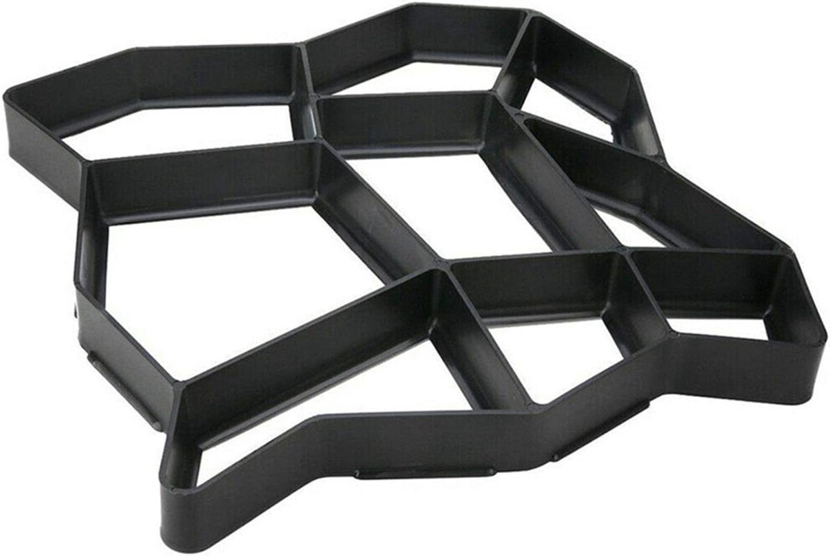 Bestratingsmal Tuin - Betonmal Padmaker - Tuin Ontwerpen - Herbruikbaar ABS Materiaal - 36x36x3.5CM - Zwart